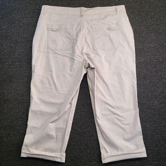 Gloria Vanderbilt Womens 14 (37x20) Denim Skimmer Cuffed Capris Pants - Picture 10 of 12